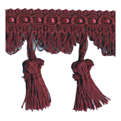 26491 Sullivans 68mm Rayon Tassel Braid - Burgundy - 20m