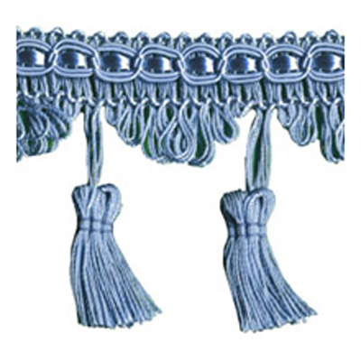 26494 Sullivans 68mm Rayon Tassel Braid - Sky Blue - 20m