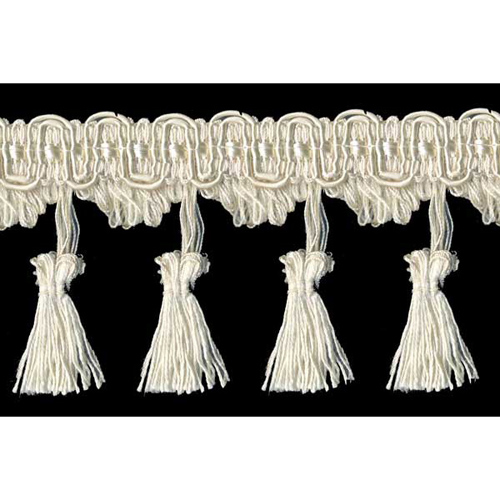26536 Sullivans 75mm Rayon Tassel Braid - Pearl 