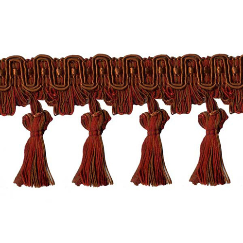 26544 Sullivans 75mm Rayon Tassel Braid - Terracotta 