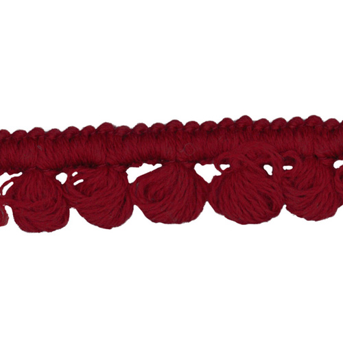 26564 Sullivans 22mm Pom Pom Braid - Burgundy 