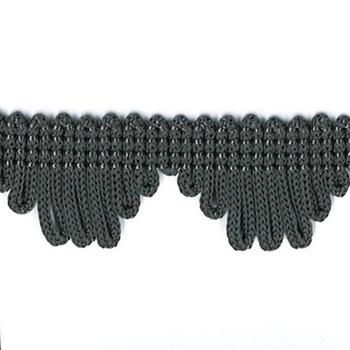 26664 Sullivans 25mm Rayon Looped Fringe Braid - Dark Grey