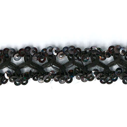 26678 Sullivans 15mm Mini Sequin Braid - Black 
