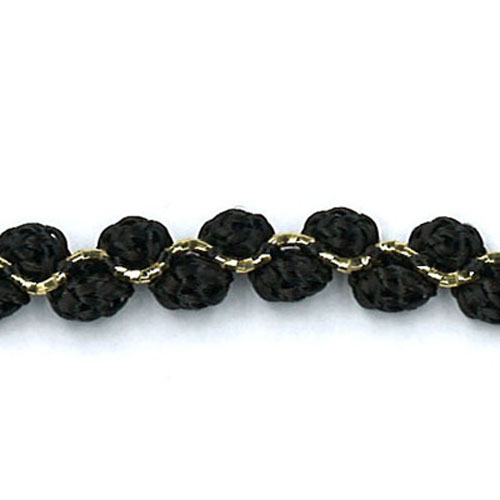 26679 Sullivans 8mm Fancy Trim Braid - Black/gold 