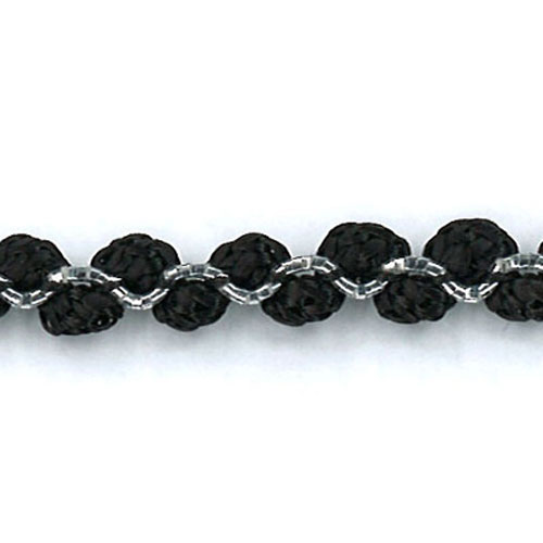 26680 Sullivans 8mm Fancy Trim Braid - Black/silver 