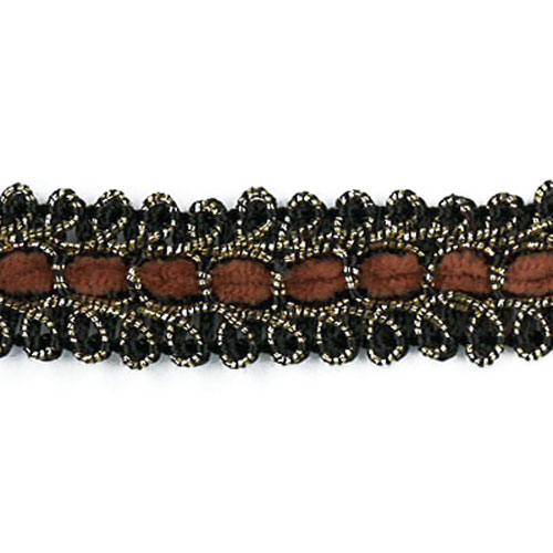 26685 Sullivans 15mm Fancy Trim Braid - Amber/gold/black 