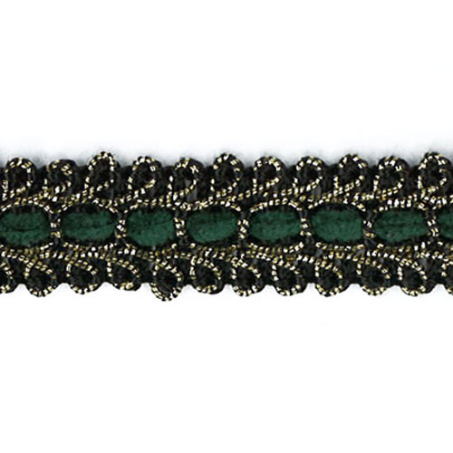 26688 Sullivans 15mm Fancy Trim Braid - Bottle/gold/black 