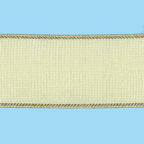 26713 Sullivans 80mm 14 Count Aida Embroidery Banding - Ecru/gold 