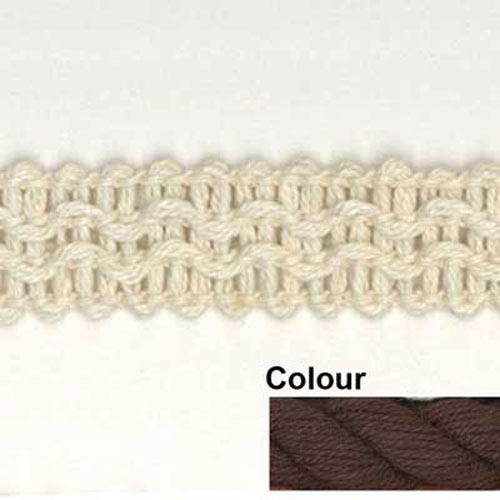 26728 Sullivans 15mm Cotton Insertion Braid - Brown 
