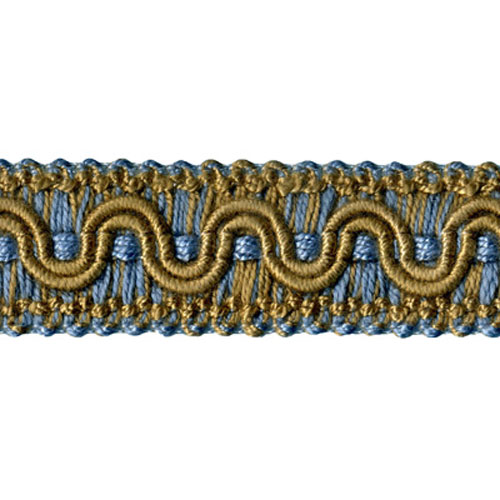 26747 Sullivans 25mm Cotton Braid - Blue/gold/striped Grey 