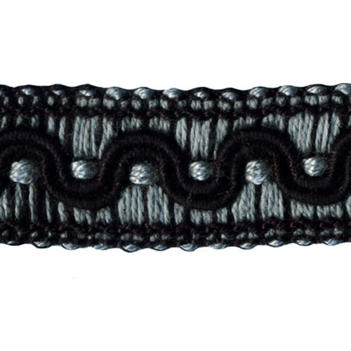 26752 Sullivans 25mm Cotton Braid - Black/silver/striped Dary Grey 