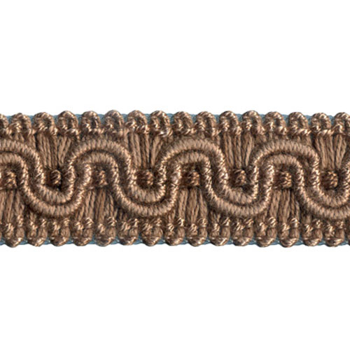 26754 Sullivans 25mm Cotton Braid - Taupe/brown/striped Milk Chocolate 