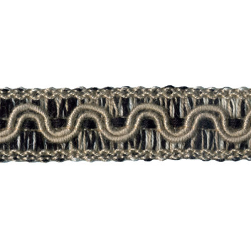 26755 Sullivans 25mm Cotton Braid - Black/taupe/striped Black & Taupe 