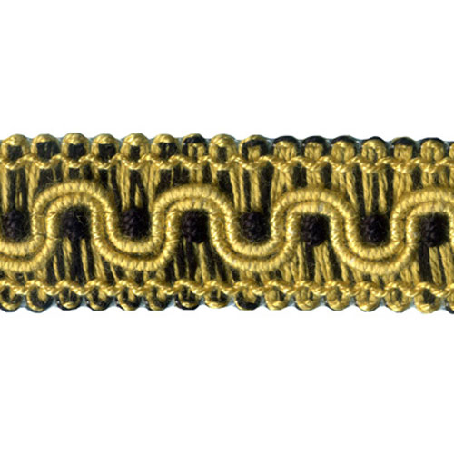 26763 Sullivans 25mm Cotton Braid - Gold/black/striped Gold & Black
