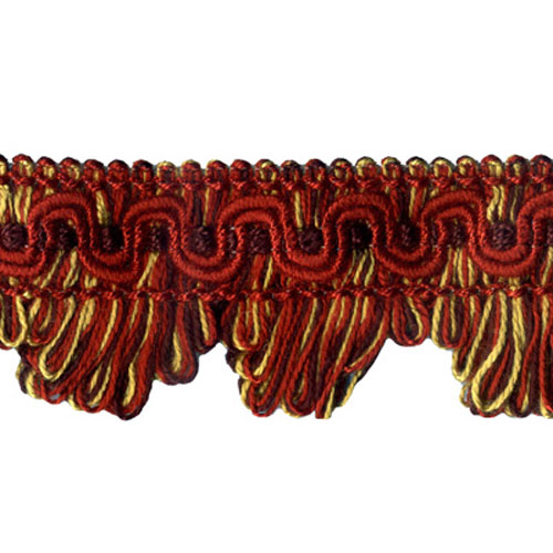 26787 Sullivans 35mm Cotton Fan Braid - Wine/rust/striped Wine & Gold