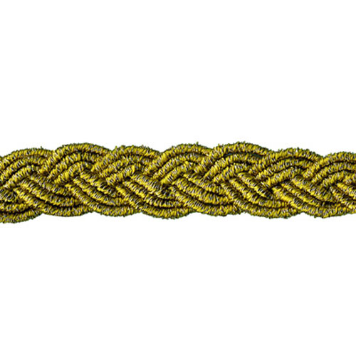 26898 Sullivans 12mm Metallic Plait Braid - Light Gold 