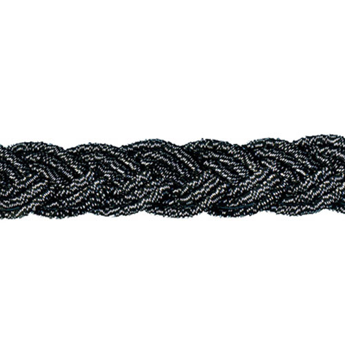 26902 Sullivans 12mm Metallic Plait Braid - Gunmetal 