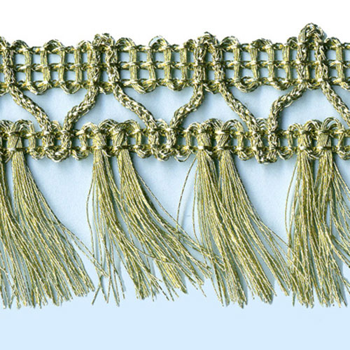 26930 Sullivans 35mm Metallic Tassel Braid - White Gold 
