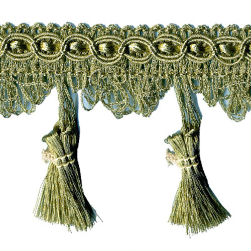 26936 Sullivans 65mm Metallic Tassel Braid - White Gold