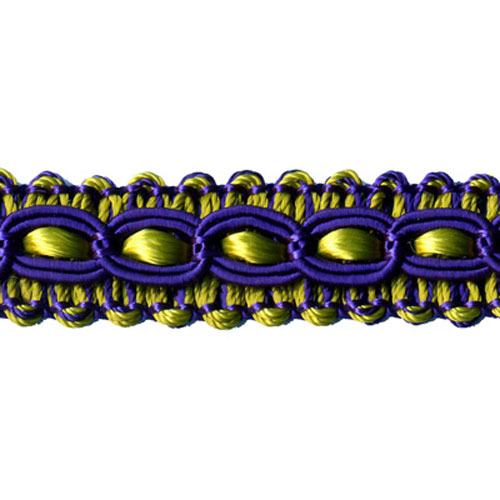 26950 Sullivans 15mm Rayon Braid - Mustard/purple 
