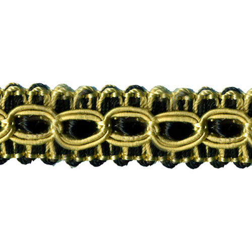 26954 Sullivans 15mm Rayon Braid - Black/gold 