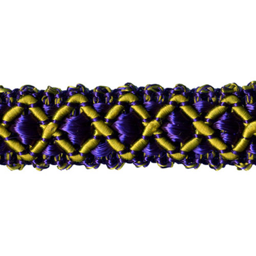 26981 Sullivans 15mm Rayon Braid - Mustard/purple 