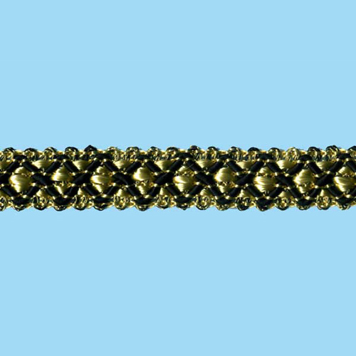 26985 Sullivans 15mm Rayon Braid - Black/gold 
