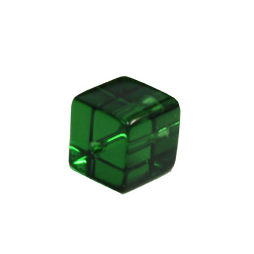 28271 Bead Cube 4mm Dark Green