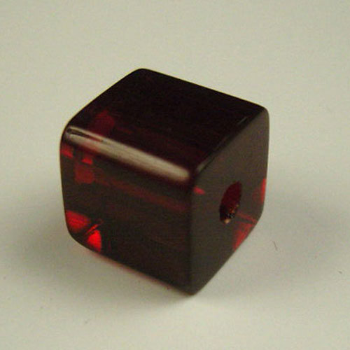 28290 Bead Cube 6mm Burgundy