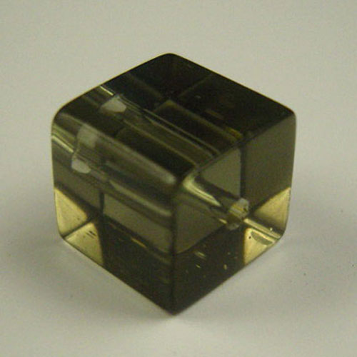 28291 Bead Cube 6mm Smoke