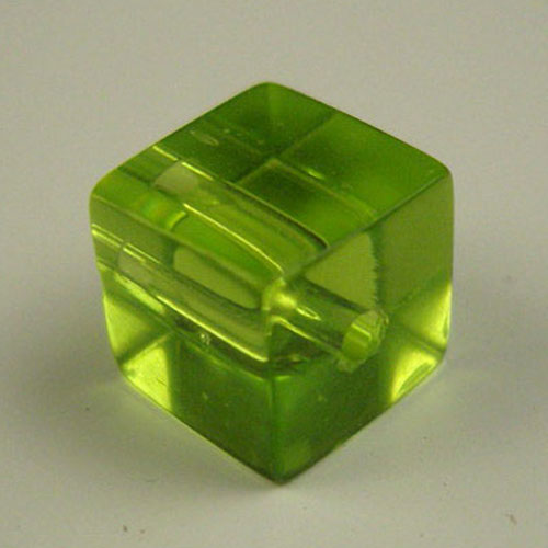 28298 Bead Cube 8mm Light Green
