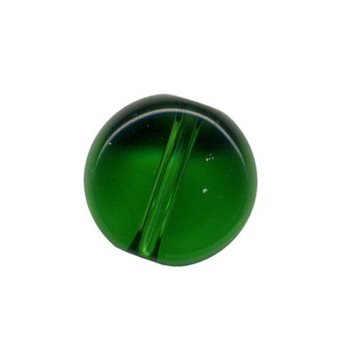 28327 Bead Round Flat 4mm Dark Green