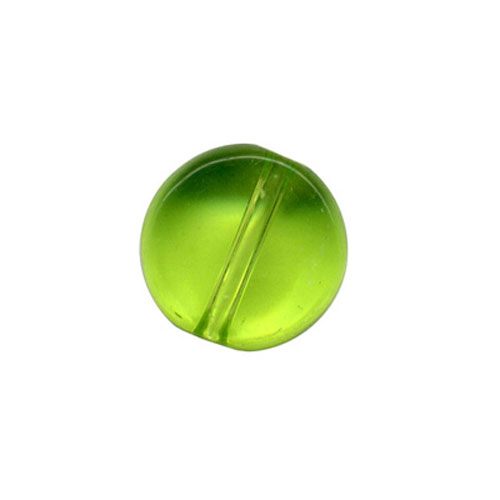 28340 Bead Round Flat 6mm Light Green