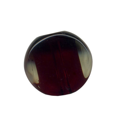 28360 Bead Round Flat 8mm Burgundy