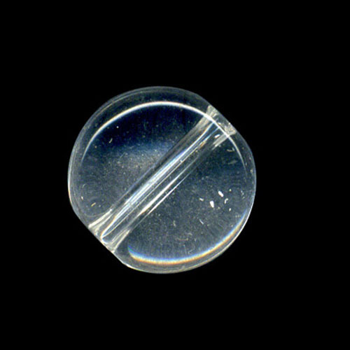 28365 Bead Round Flat 10mm Clear