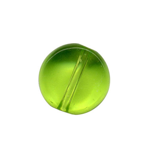 28368 Bead Round Flat 10mm Light Green