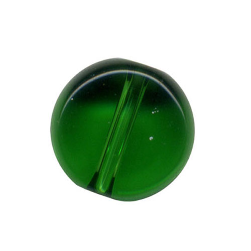 28369 Bead Round Flat 10mm Dark Green