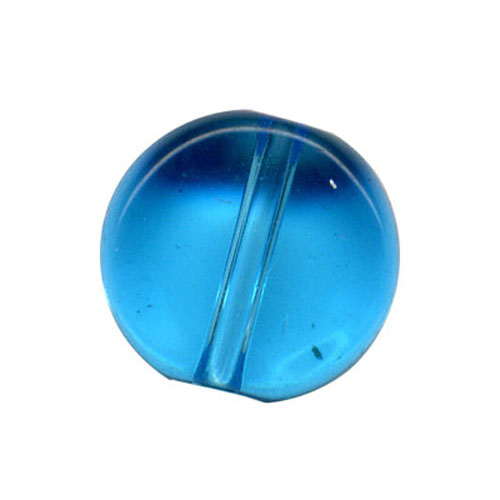 28370 Bead Round Flat 10mm Light Blue