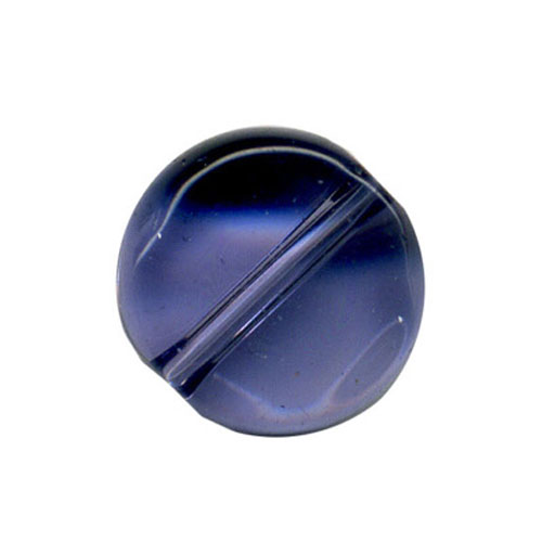 28373 Bead Round Flat 10mm Purple
