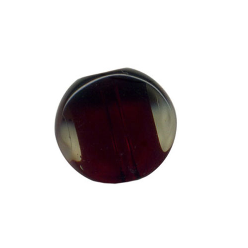 28374 Bead Round Flat 10mm Burgundy