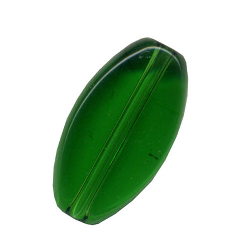 28383 Bead Oval Flat 9x6mm Dark Green