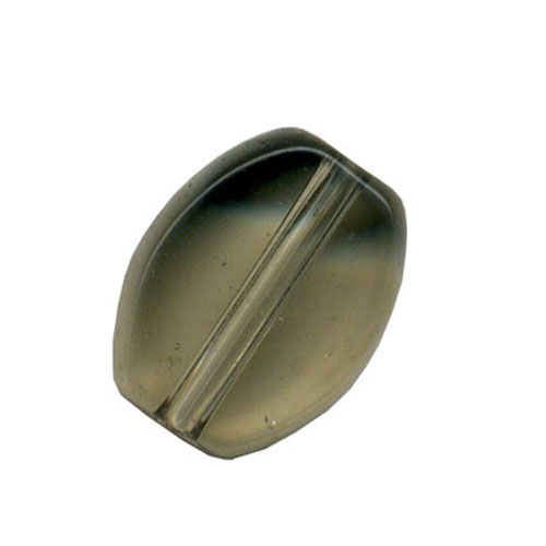 28403 Bead Oval Flat 10x8mm Smoke