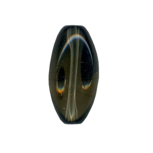 28473 Bead Oval Twist Smoke