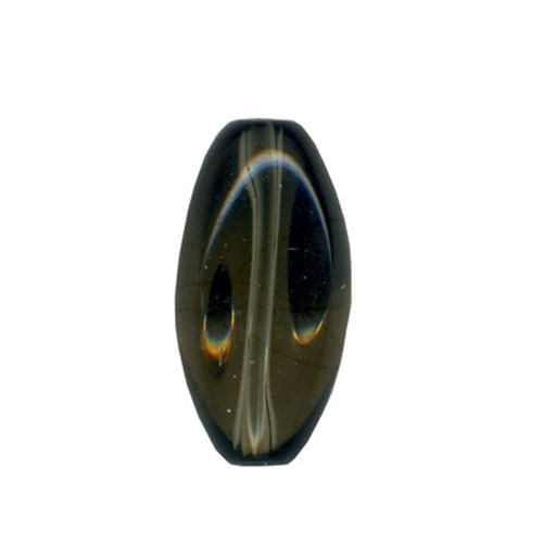 28487 Bead Oval Twist Smoke