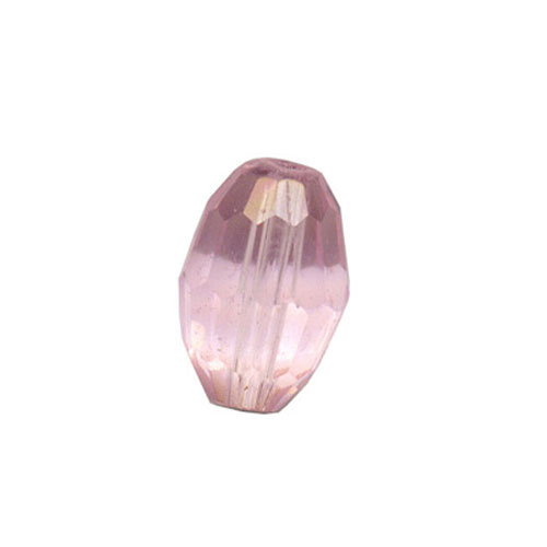 28492 Bead Oval Faceted 9 X6mm Pink