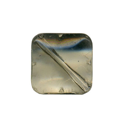 28627 Bead Square Puffed 12mm Smoke
