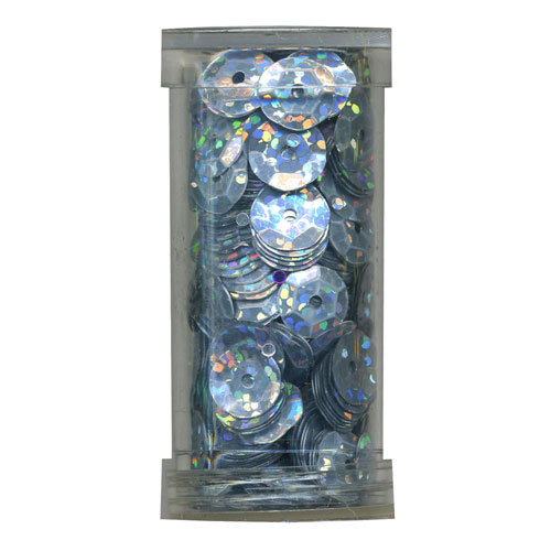 29026 Sequin Cup 6mm Laser Silver