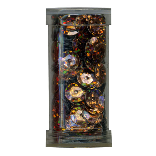 29030 Sequin Cup 6mm Laser Bronze
