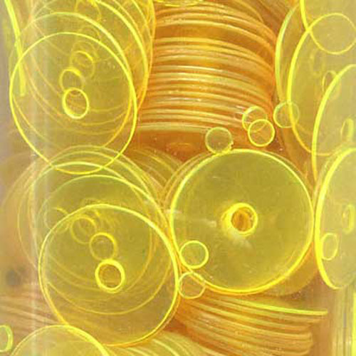 29076 Sequin Flat 8mm Fluro Yellow