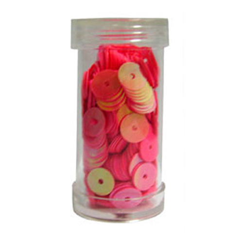 29077 Sequin Flat 8mm Fluro Orange